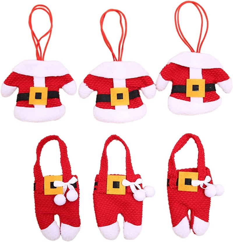 MSQ Christmas Decorations Table Decorations 4pcs Christmas Knife and Fork Covers Red Christmas Snowman Pants Xmas Party Dinner Novelty Decorations Best for Thanksgiving Day/Christmas - Image 2